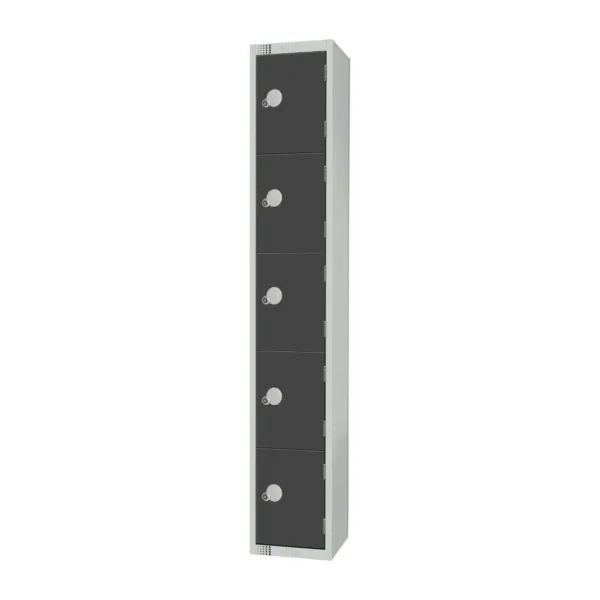 Elite Five Door Manual Combination Locker Locker Graphite Grey