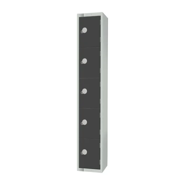 Elite Five Door Coin Return Locker Graphite Grey