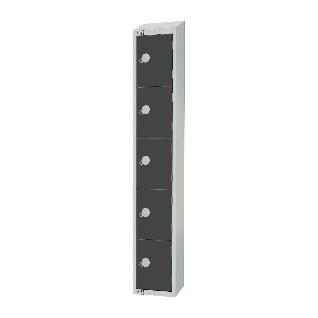 Elite Five Door Electronic Combination Locker with Sloping Top Graphite Grey - Image 3