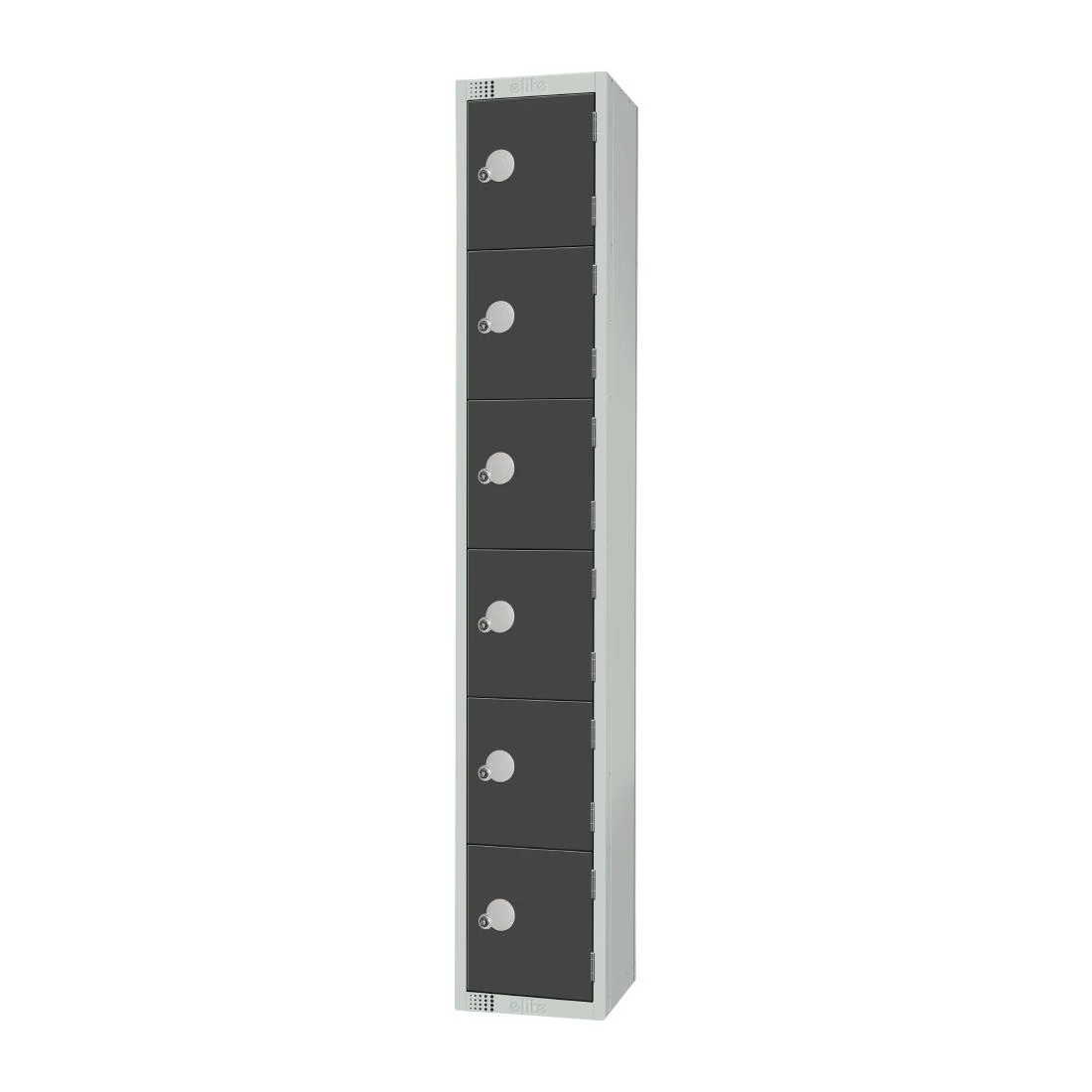 Elite Six Door Coin Return Locker Graphite Grey