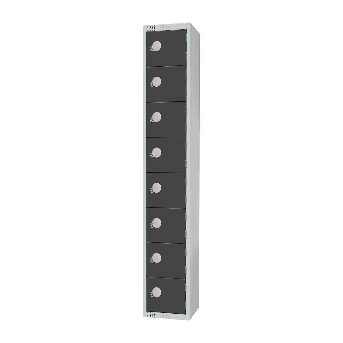 Elite Eight Door Camlock Locker Graphite Grey