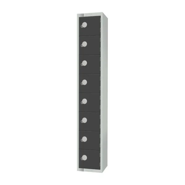 Elite Eight Door Coin Return Locker Graphite Grey