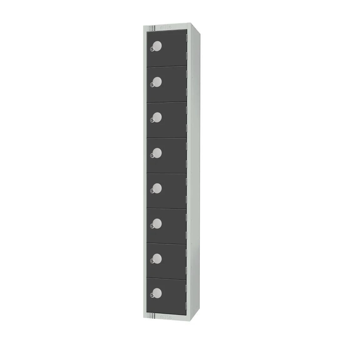 Elite Eight Door Coin Return Locker Graphite Grey