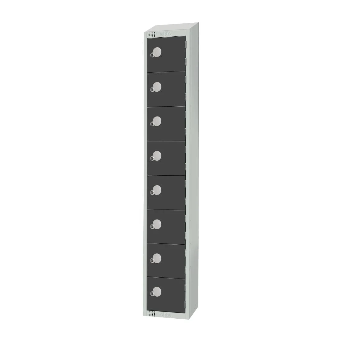 Elite Eight Door Coin Return Locker with Sloping Top Graphite Grey - Image 3