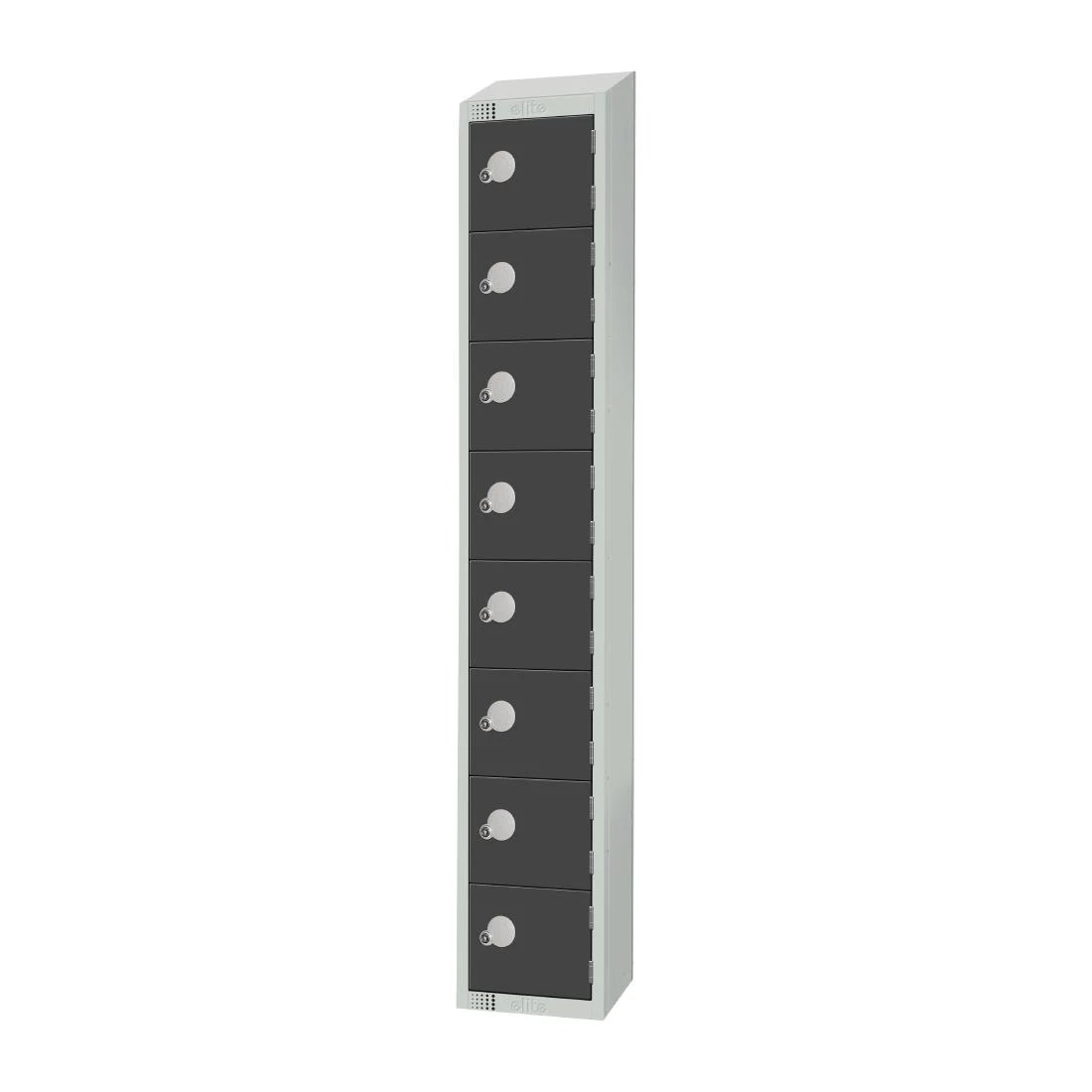 Elite Eight Door Electronic Combination Locker with Sloping Top Graphite Grey