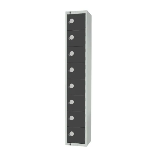 Elite Eight Door Padlock Locker Graphite Grey