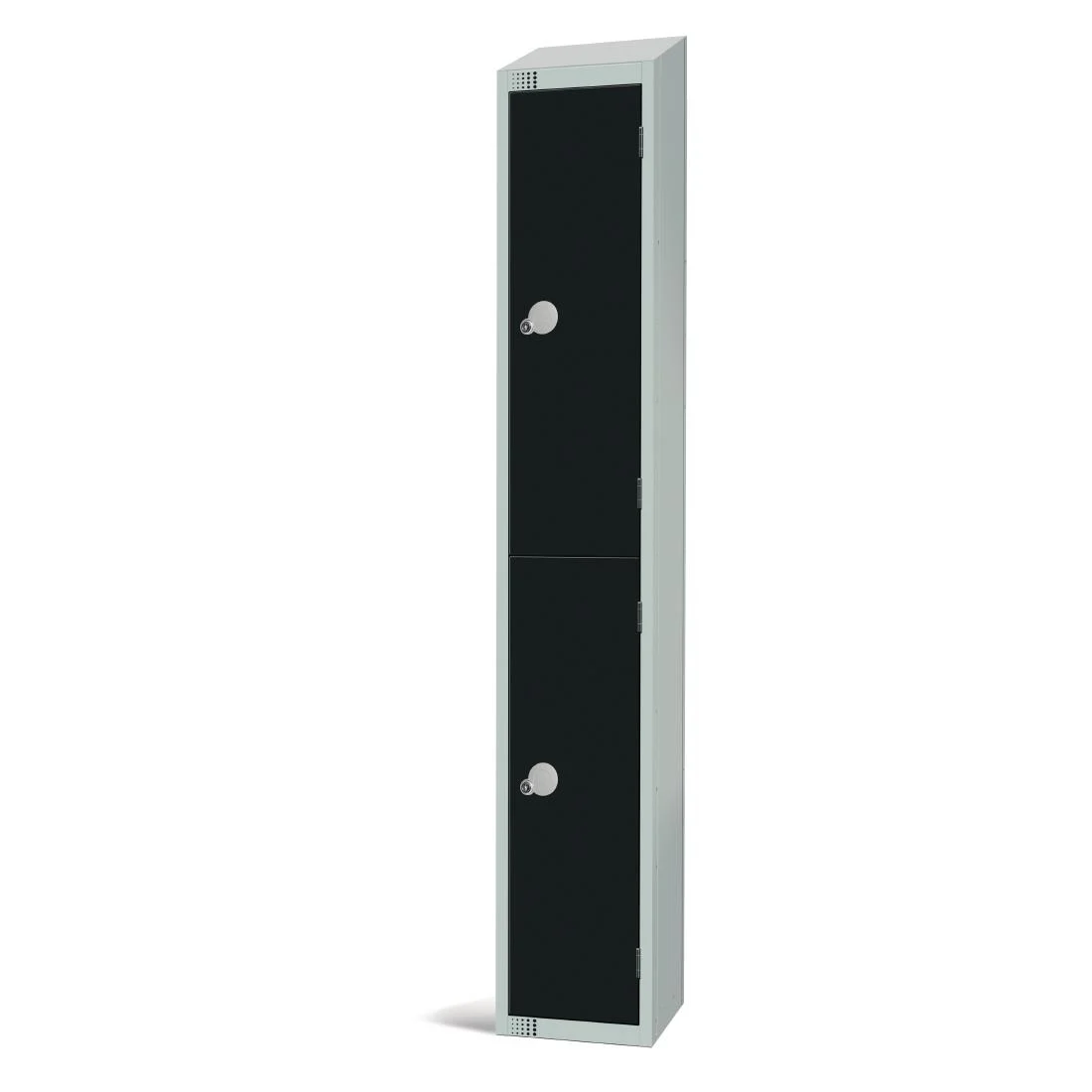 Elite Double Door Electronic Combination Locker with Sloping Top Black