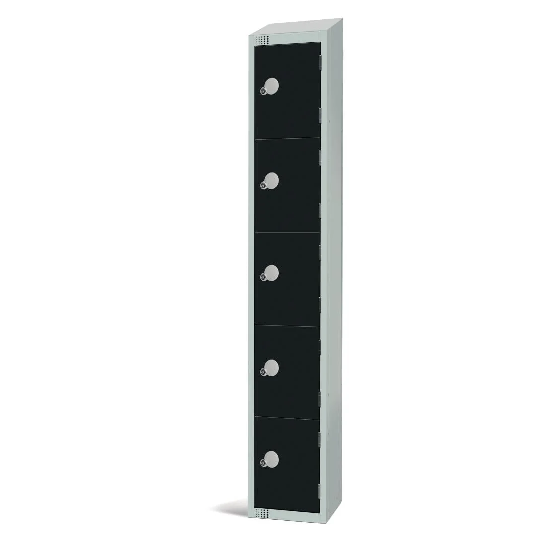 Elite Five Door Electronic Combination Locker with Sloping Top Black - Image 3