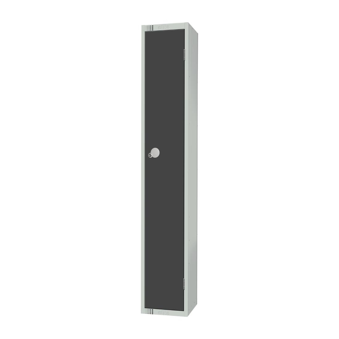 Elite Single Door Padlock Locker Graphite Grey