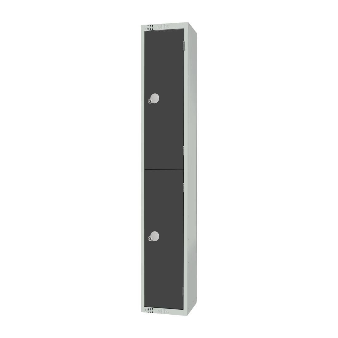 Elite Double Door Camlock Locker Graphite Grey