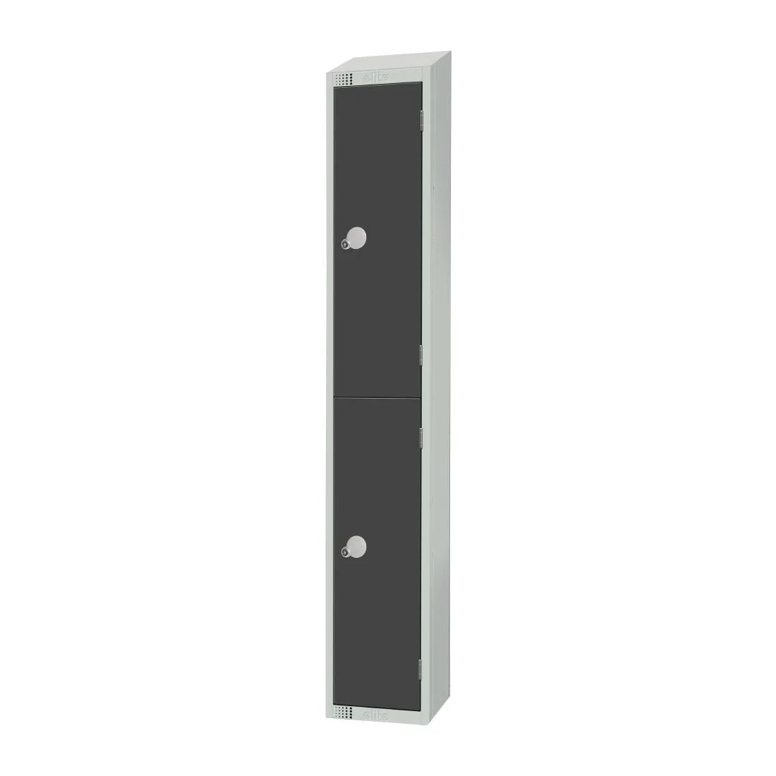 Elite Double Door Coin Return Locker with Sloping Top Graphite Grey - Image 3