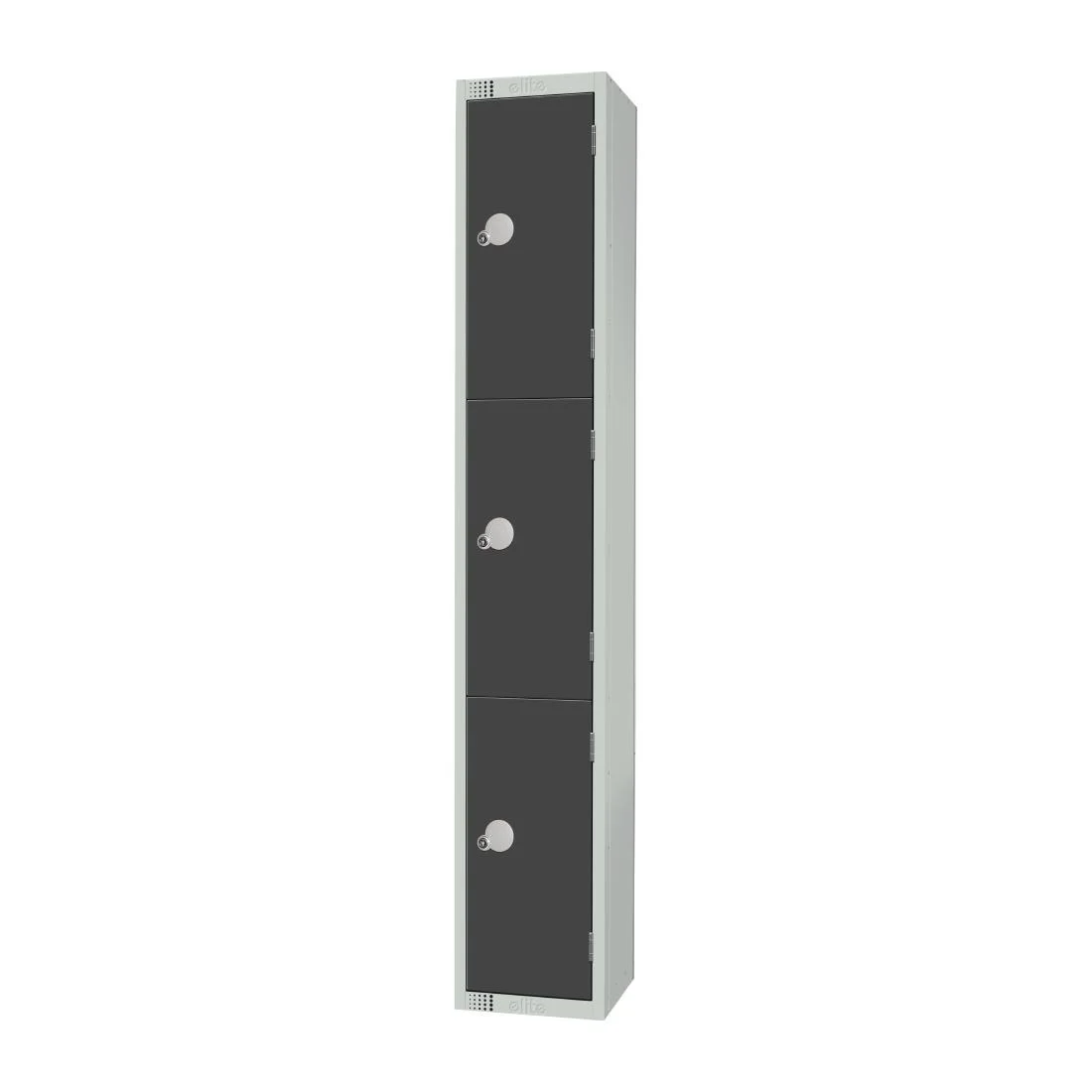 Elite Three Door Camlock Locker Graphite Grey - Image 2