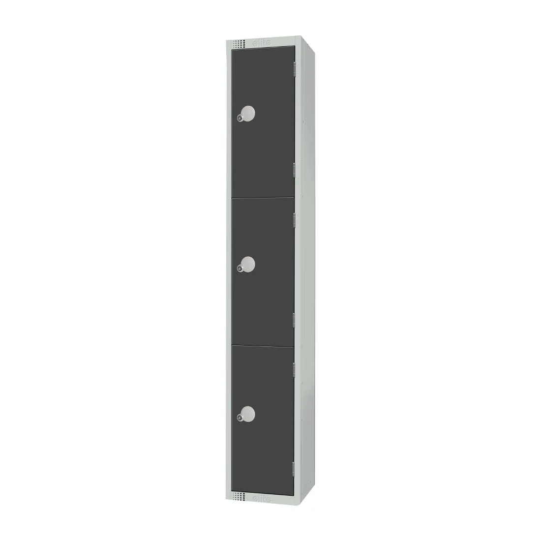 Elite Three Door Padlock Locker Graphite Grey - Image 2