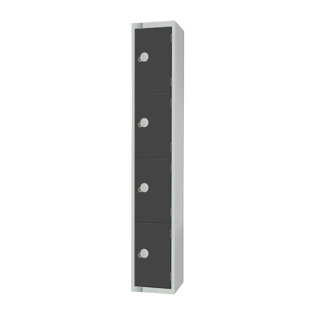 Elite Four Door Padlock Locker Graphite Grey