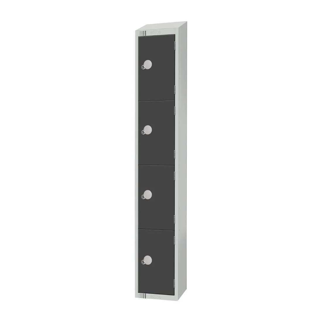 Elite Four Door Padlock Locker with Sloping Top Graphite Grey - Image 2