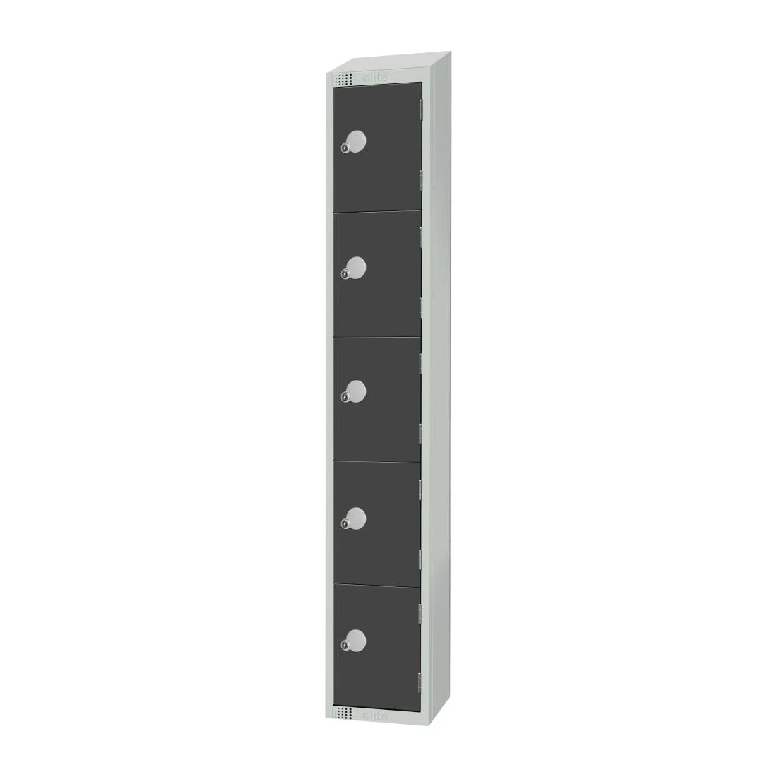 Elite Five Door Electronic Combination Locker with Sloping Top Graphite Grey - Image 3