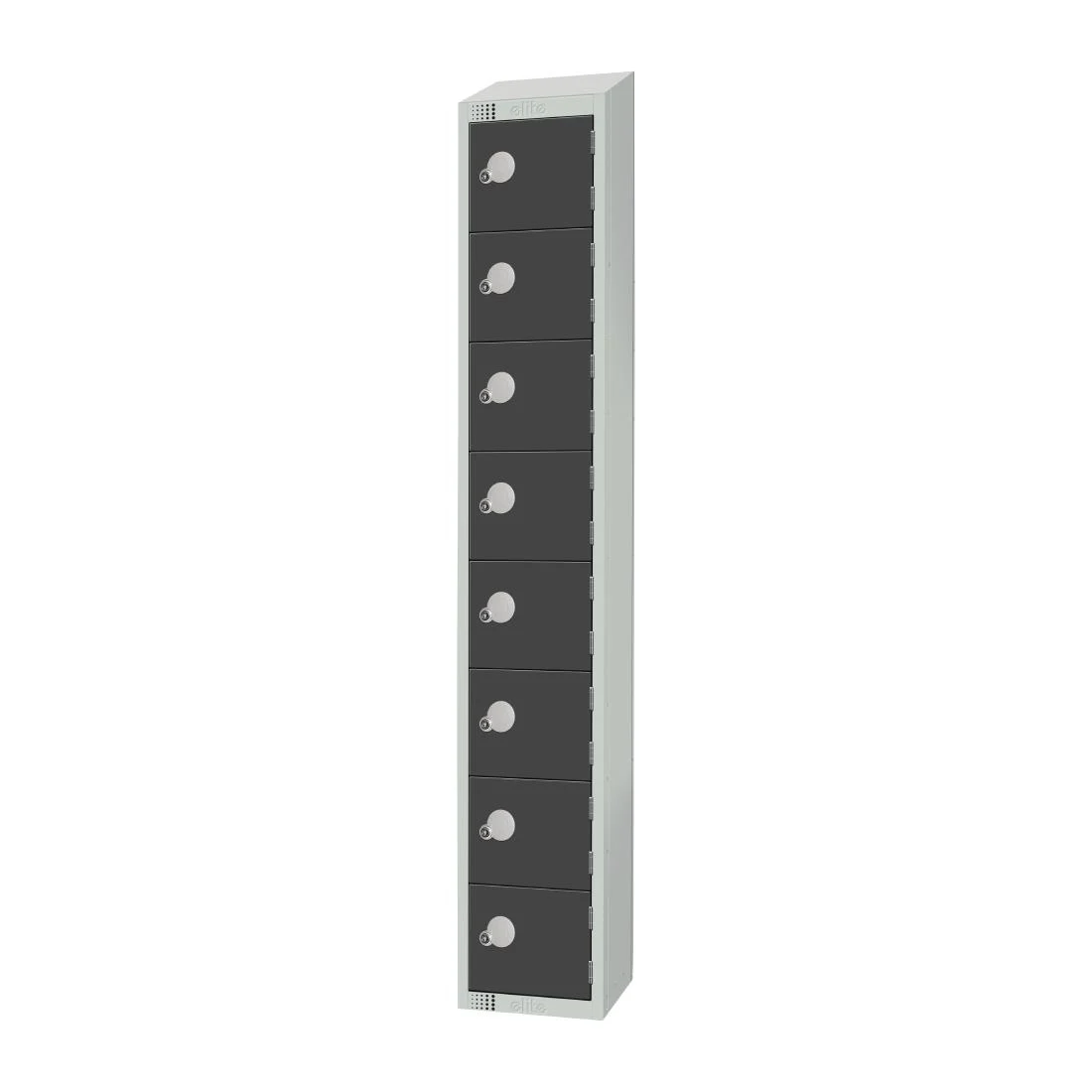 Elite Eight Door Electronic Lock with Sloping Top Graphite Grey