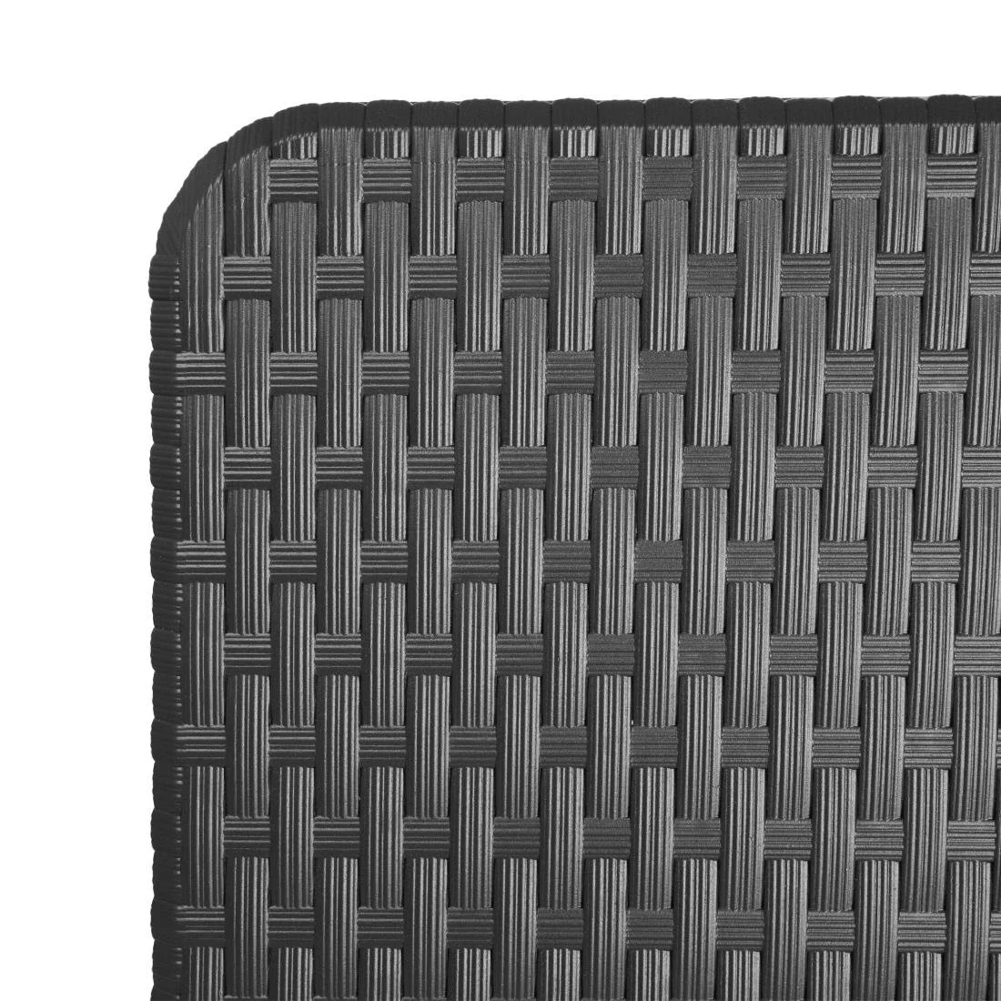 Bolero Rattan Rectangular Centre Folding Table Black 6ft - Image 4
