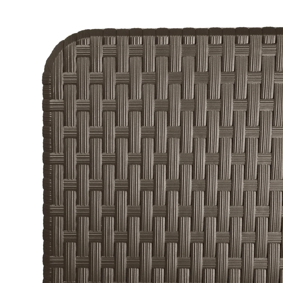 Bolero Rattan Rectangular Centre Folding Table Brown 6ft - Image 4