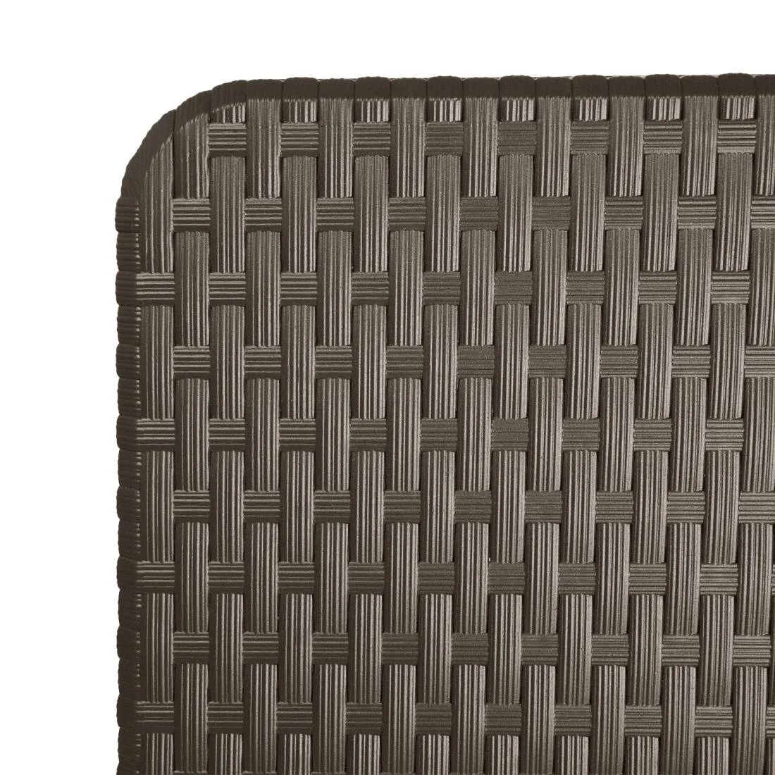 Bolero Rattan Rectangular Centre Folding Table Brown 6ft - Image 4