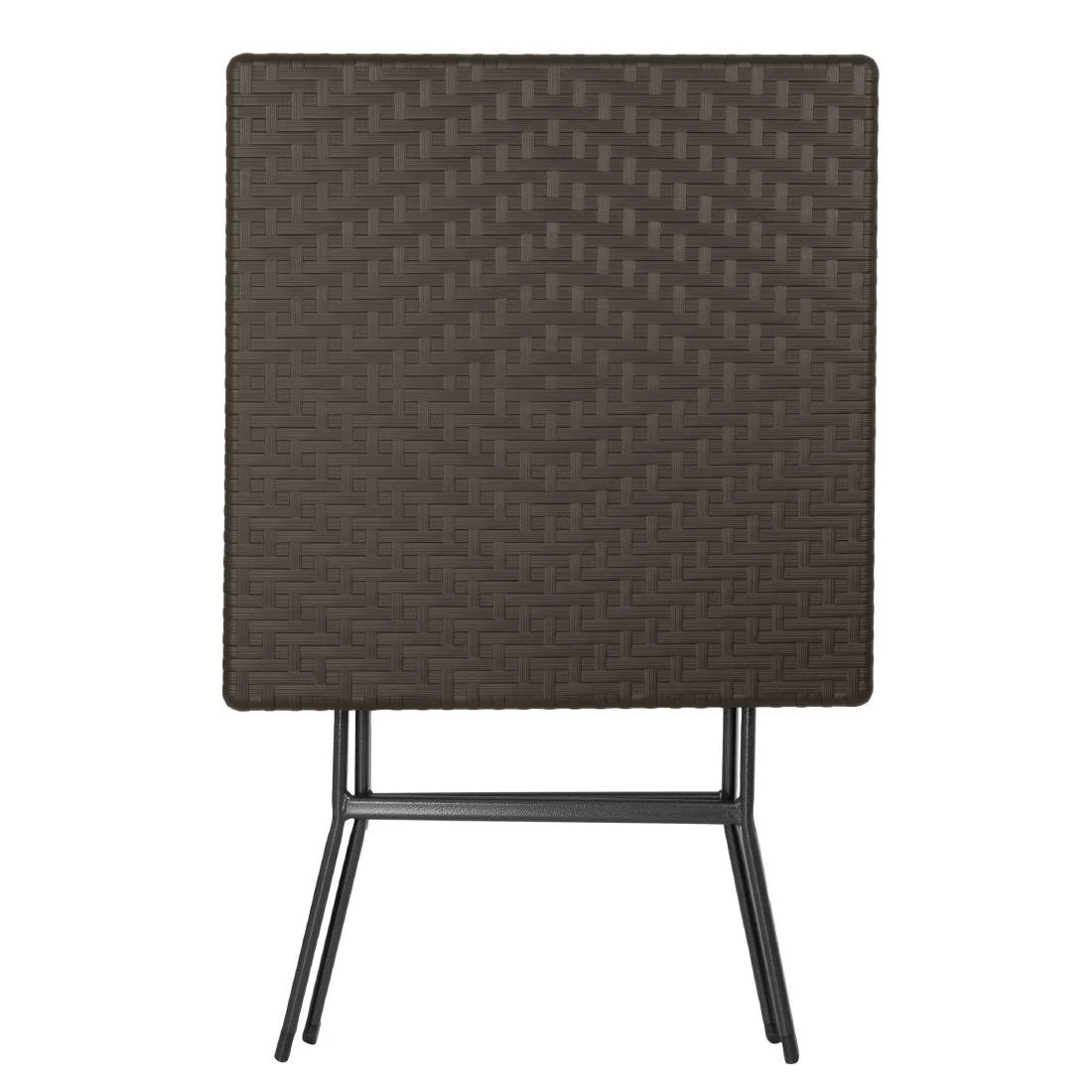 Bolero Square Folding Table Brown 620mm - Image 3