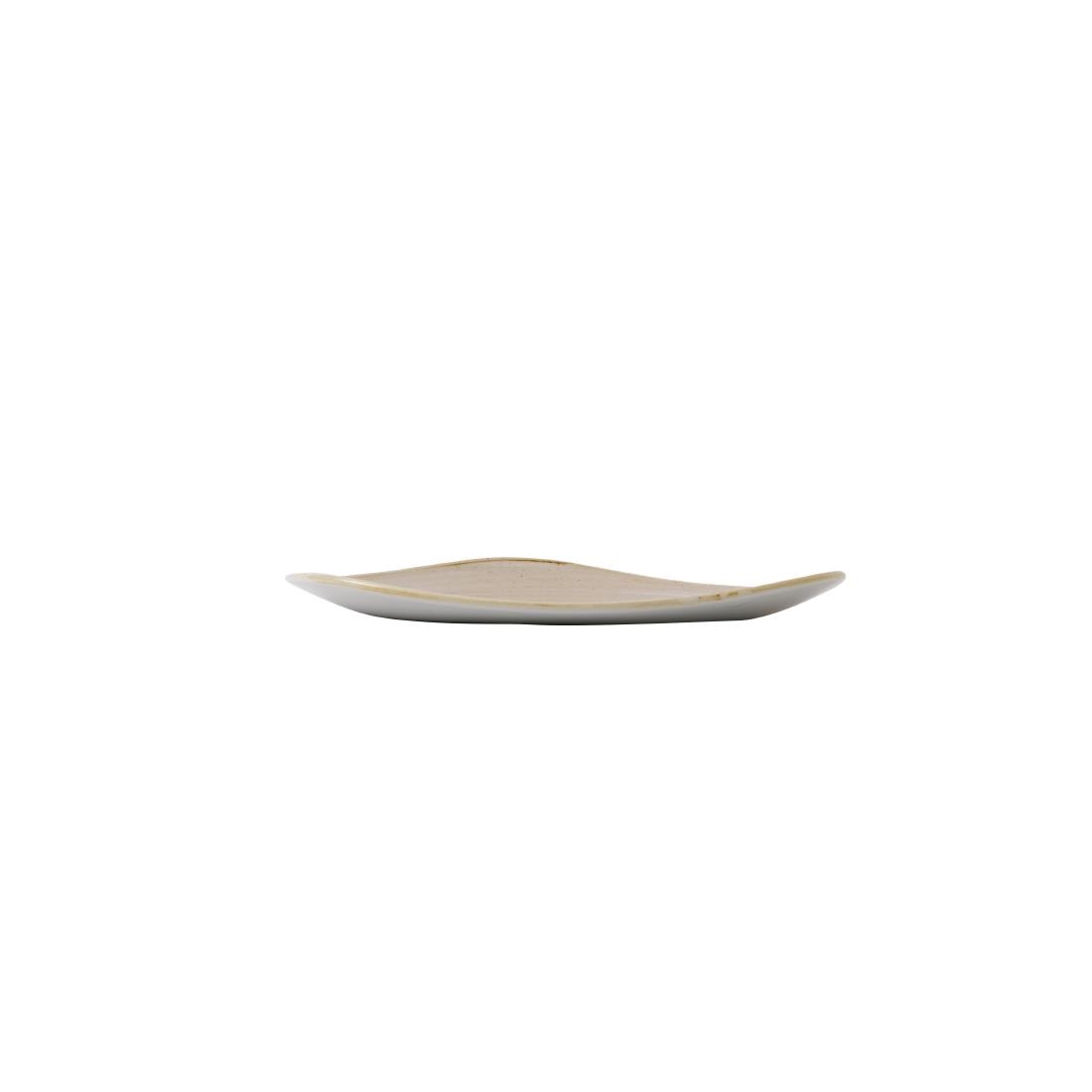 Churchill Stonecast Triangle Plate Nutmeg Cream 192mm