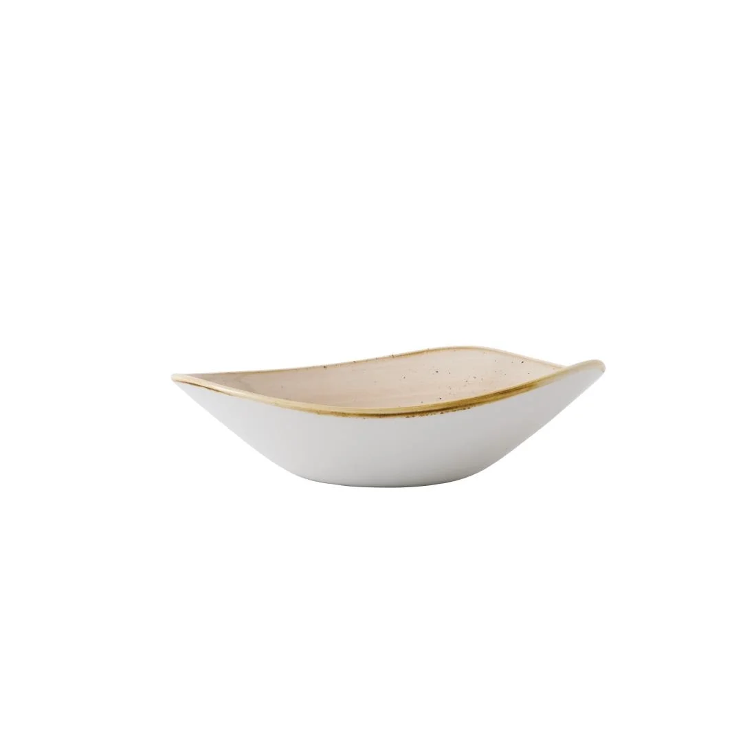 Churchill Stonecast Triangle Bowl Nutmeg Cream 235mm - Image 2