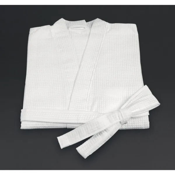 Mitre Essentials Honeycomb Bathrobe Large White
