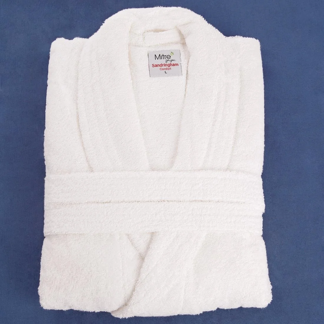 Mitre Comfort Sandringham Bathrobe White Large - Image 4