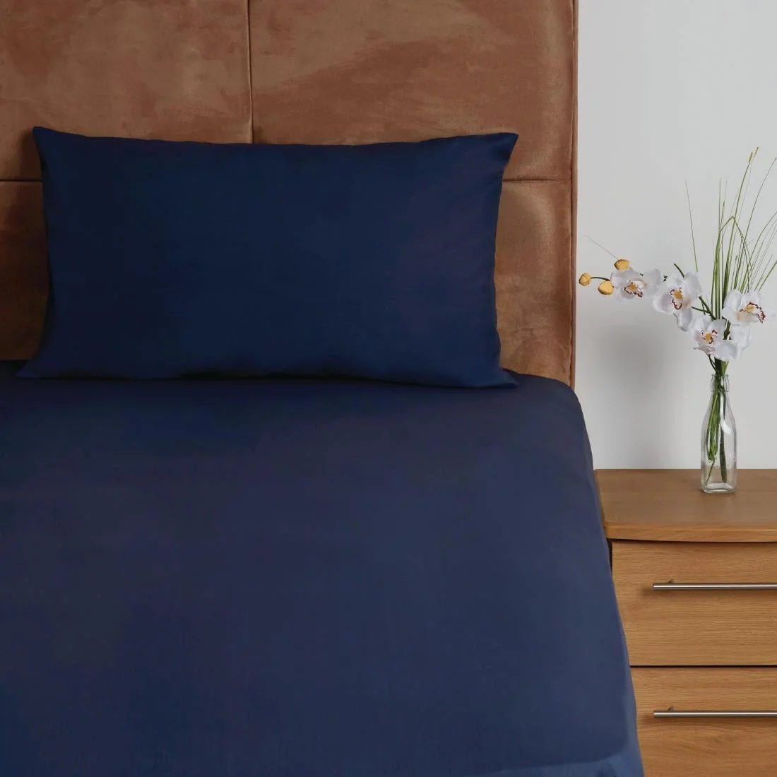 Essentials Temir Flat Sheet Navy - Image 2