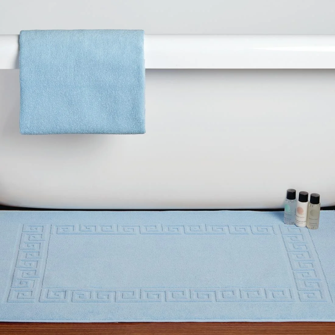 Mitre Essentials Nova Bath Mat Blue - Image 2
