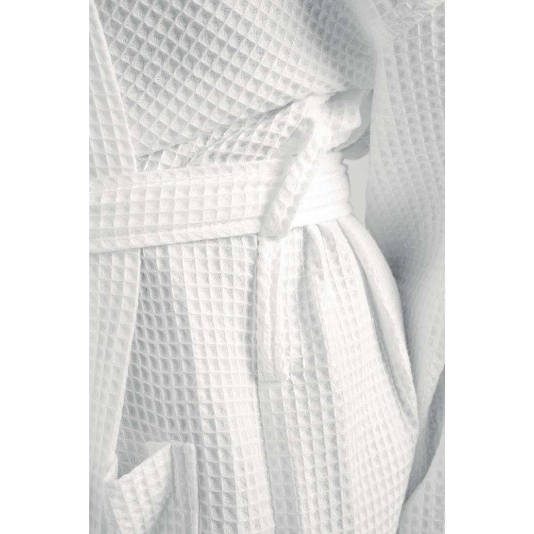 Mitre Essentials Honeycomb Bathrobe Large White