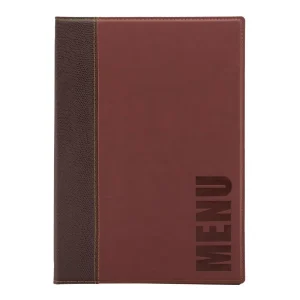Securit Contemporary Menu Cover Bordeaux A4