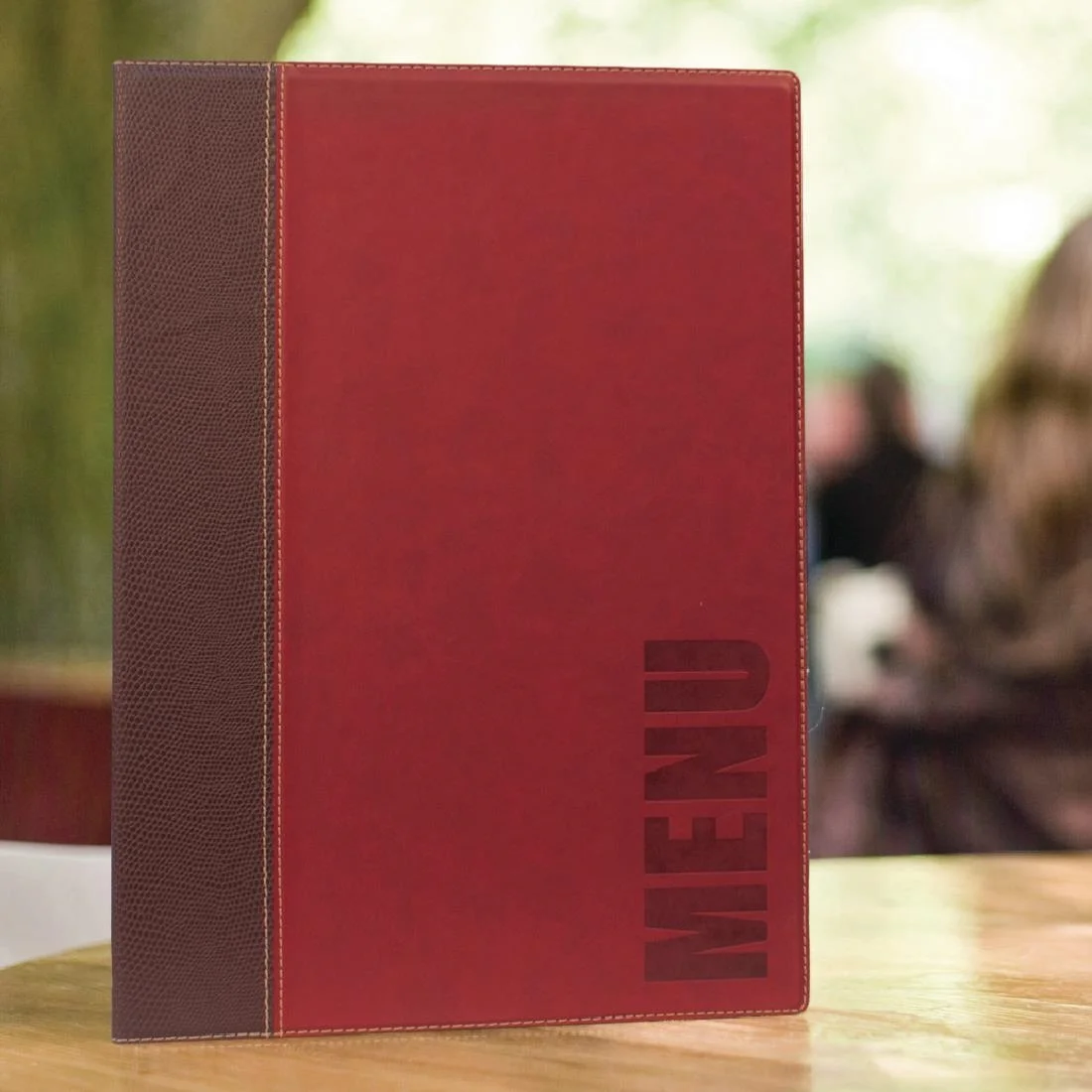 Securit Contemporary Menu Cover Bordeaux A4 - Image 4