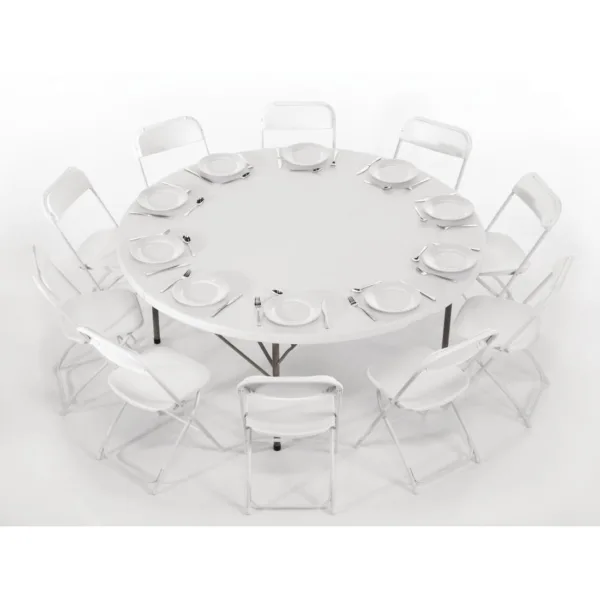 Bolero 6ft Round Centre-folding Table