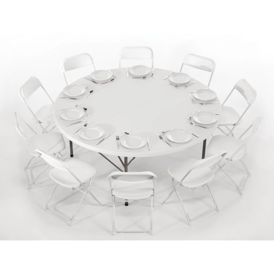 Bolero 6ft Round Centre-folding Table - Image 6
