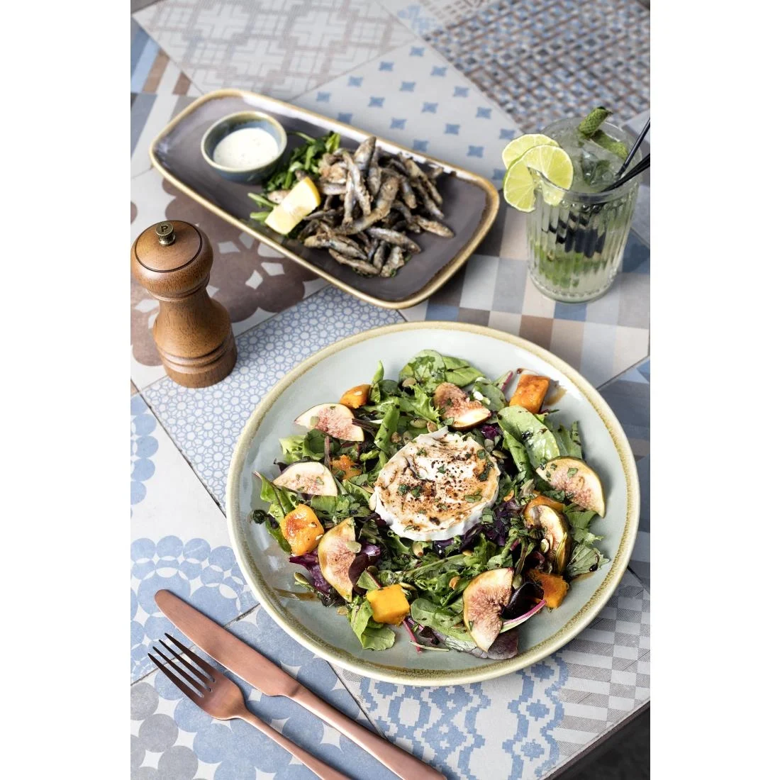 Olympia Kiln Platter Smoke 260mm