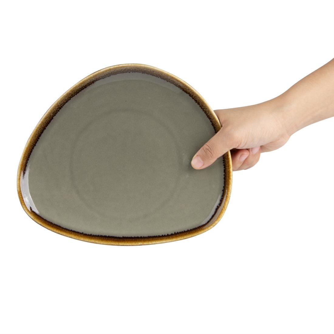 Olympia Kiln Triangular Plate Smoke 230mm