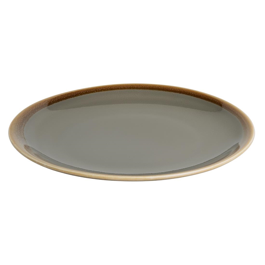 Olympia Kiln Round Coupe Plate Smoke 230mm