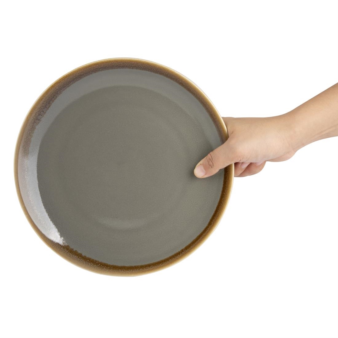 Olympia Kiln Round Coupe Plate Smoke 230mm