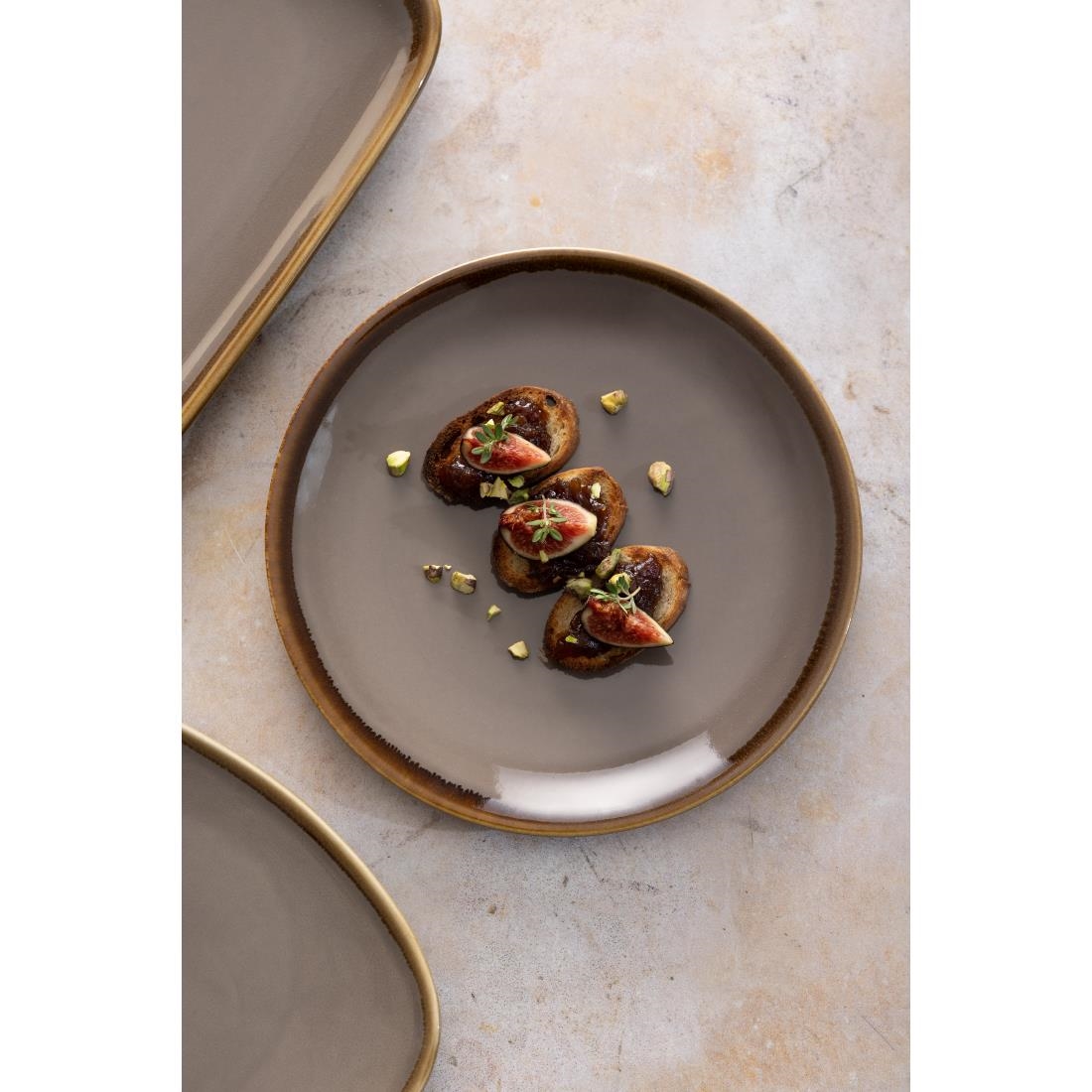 Olympia Kiln Round Coupe Plate Smoke 230mm