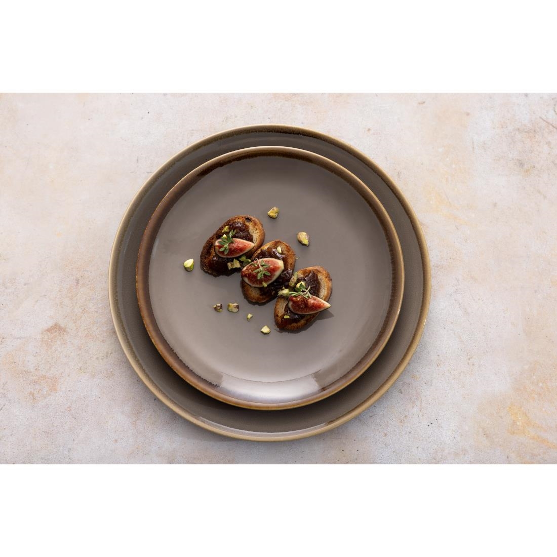 Olympia Kiln Round Coupe Plate Smoke 230mm