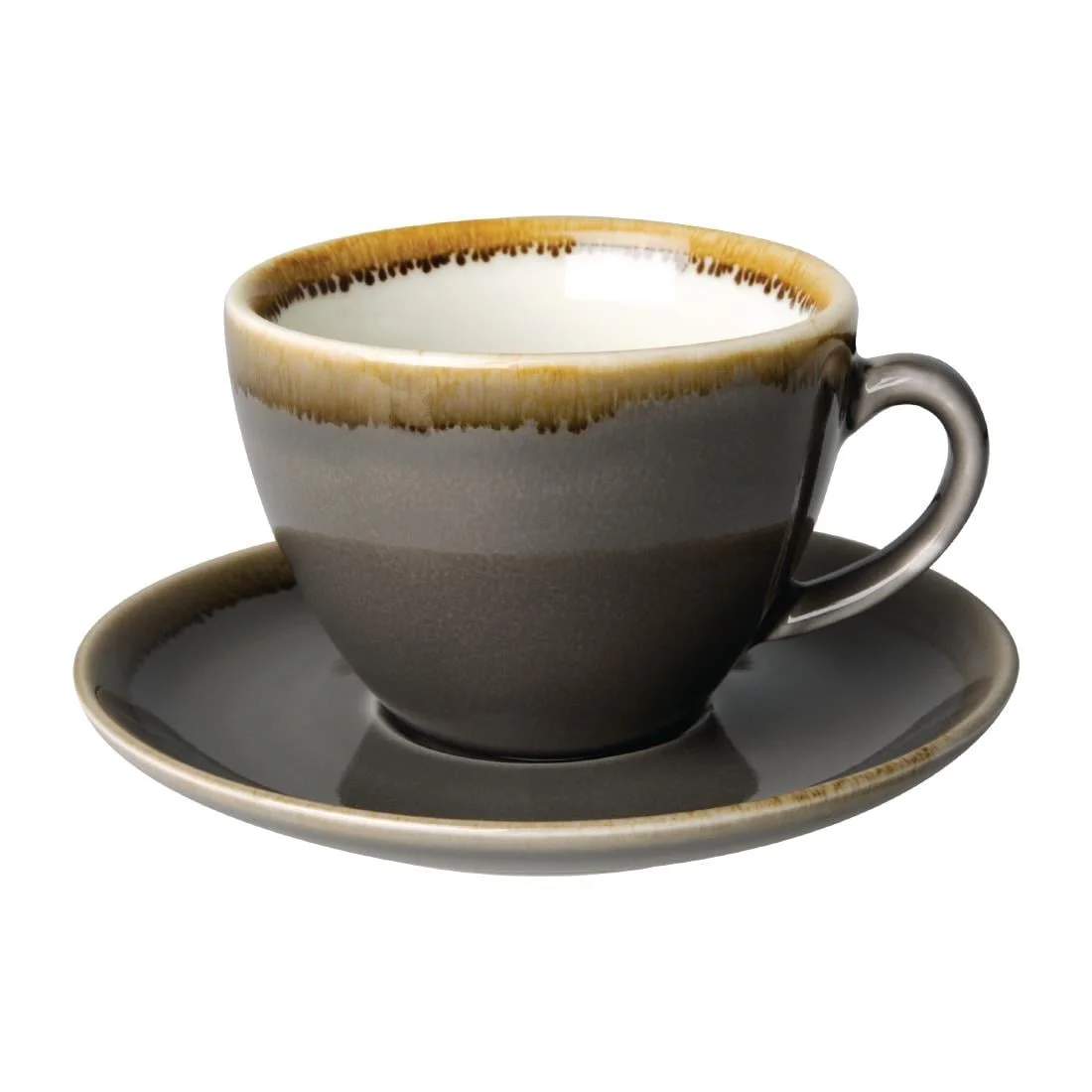 Olympia Kiln Cappuccino Saucer Smoke 140mm - Image 2