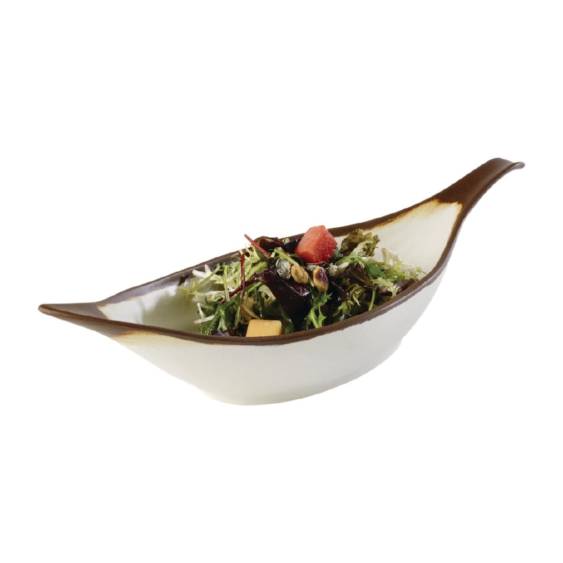 APS Crocker Leaf Bowl Cream. 420mm length