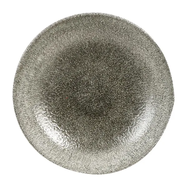 Churchill Studio Prints Raku Round Coupe Bowls Quartz Black 248mm