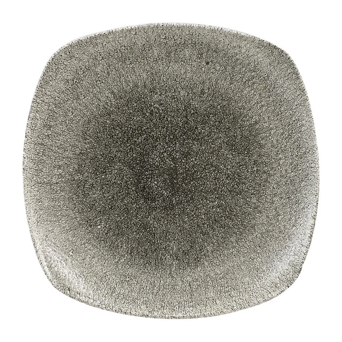 Churchill Studio Prints Raku Square Plates Quartz Black 252mm