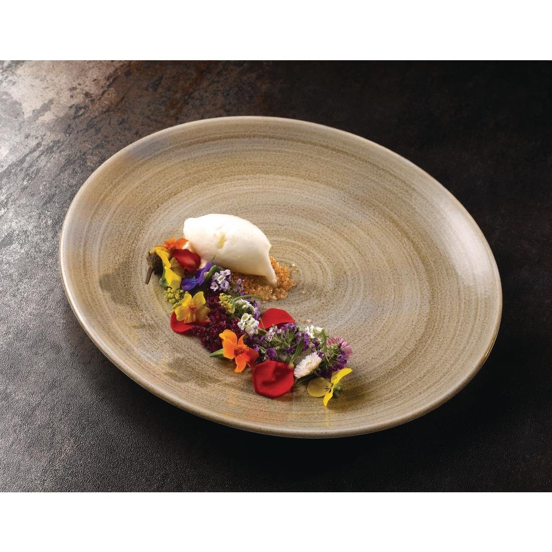 Churchill Stonecast Patina Antique Coupe Plates Taupe 217mm