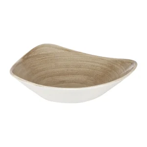 Churchill Stonecast Patina Antique Triangle Bowls Taupe 235mm