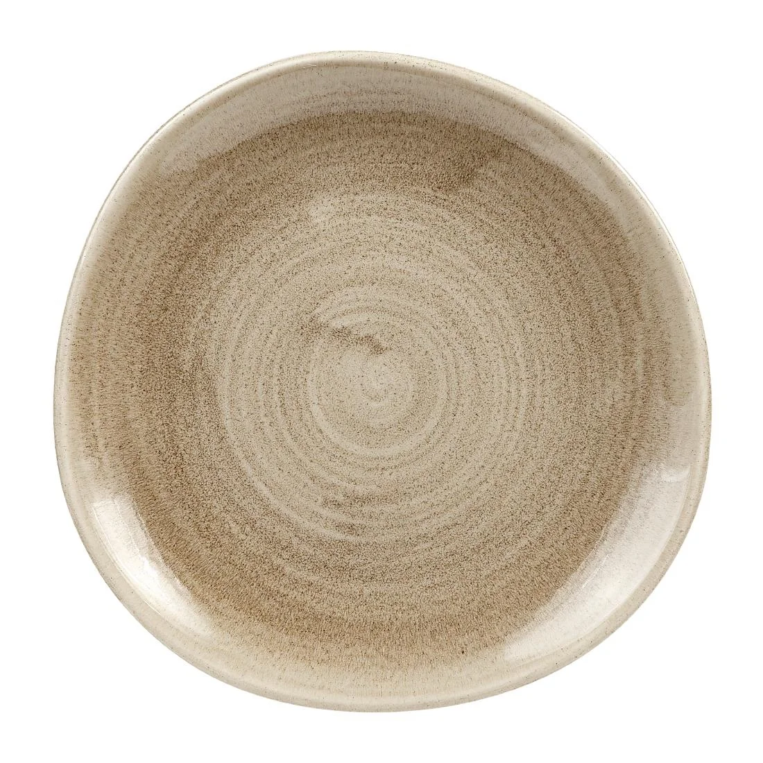 Churchill Stonecast Patina Antique Organic Round Plates Taupe 210mm