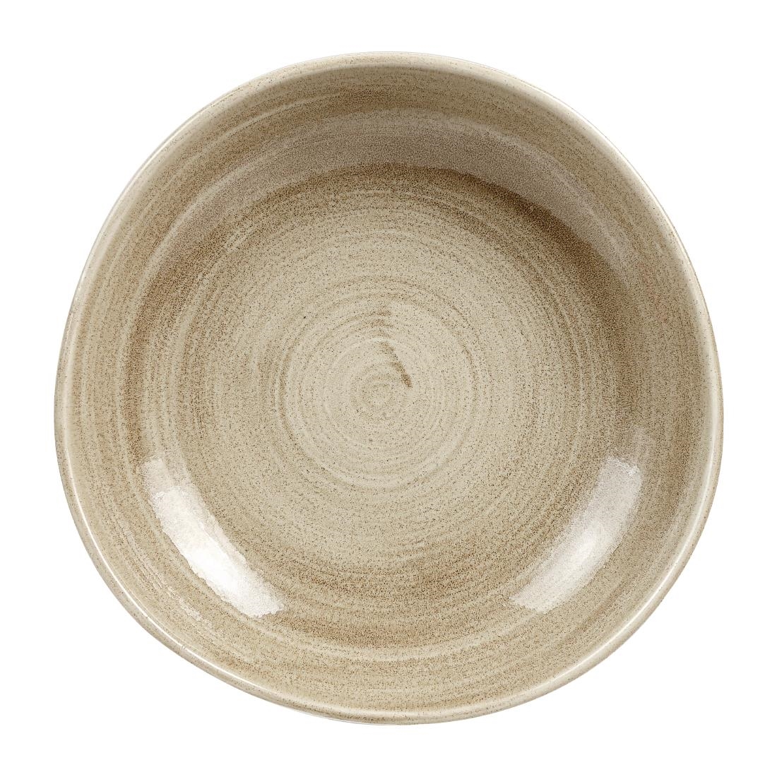 Churchill Stonecast Patina Antique Organic Round Bowls Taupe 253mm